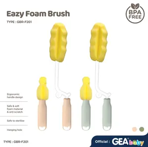 GEA BABY Eazy Foam Brush GBR-F201 Sikat Cuci Botol Penyikat Botol Susu Pembersih Botol Bayi