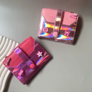 Dompet Hologram Lipat Chintia Motif Barbie Lucu/Dompet Kartu Wanita/Dompet lipat Mini
