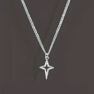 KALUNG RANTAI TITANIUM PRIA TERBARU Elegan Silver Aksesoris kalung titanium pria bintang star