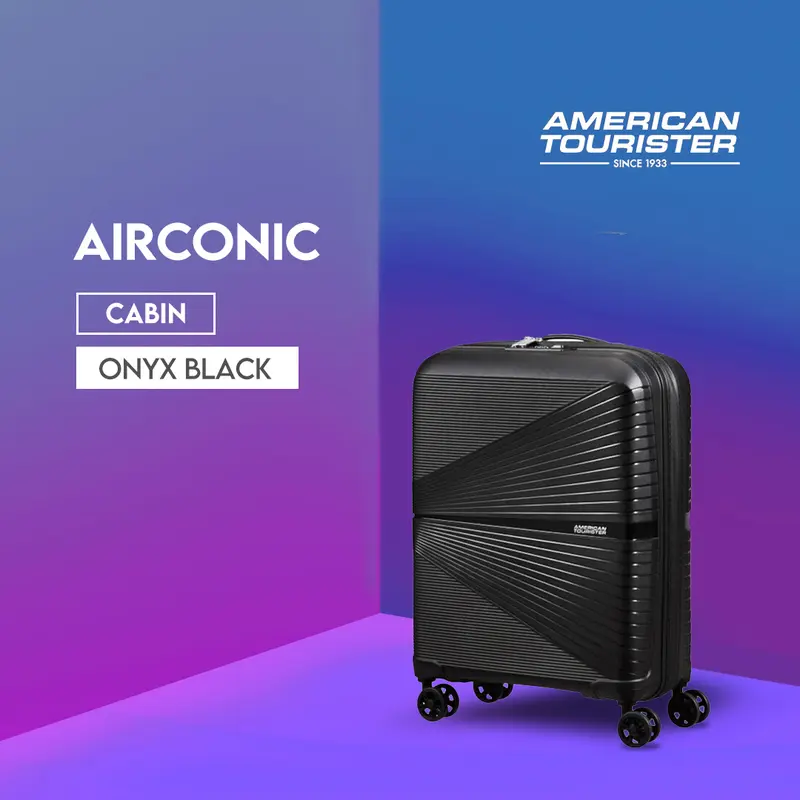 Product Introduction of American Tourister Koper Hardcase Airconic Cabin 20 Inch - Onyx Black 1