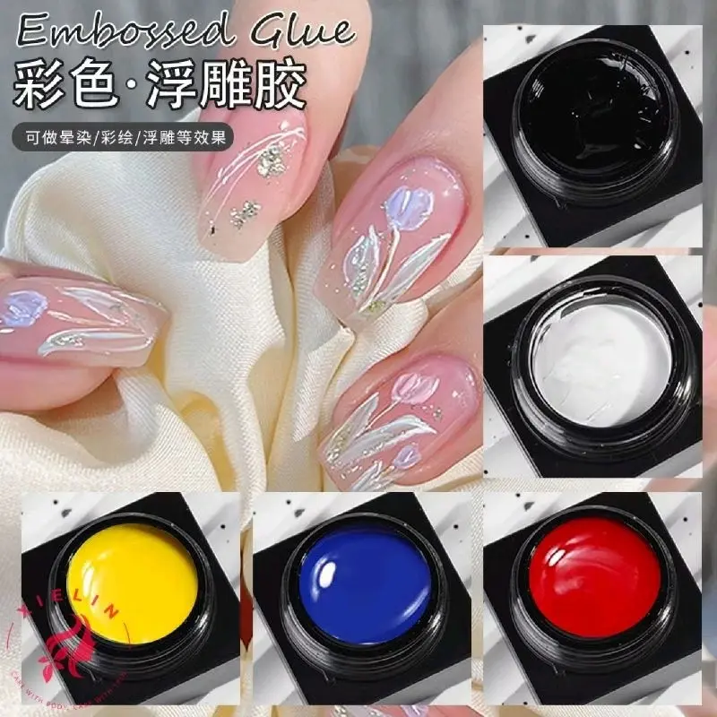 MONJA NAIL GEL 3D PAINTED EMBOSSED GLUE FOR  NAIL ART DESIGN 1