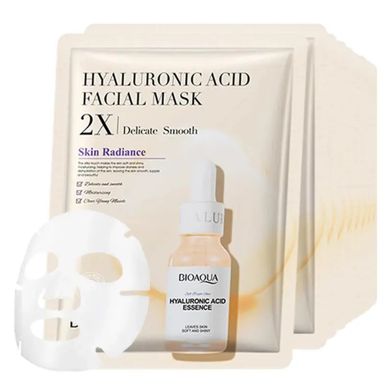 5pcs Hyaluronic Acid Face Mask skincare Moisturizing Anti-aging Anti Wrinkle Facial Masks Korean Skin Care Cosmetic
