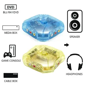 AV Selector Switcher 3in1 New Box Audio Video RCA Selektor Switch Untuk TV Set Top Box Game Console