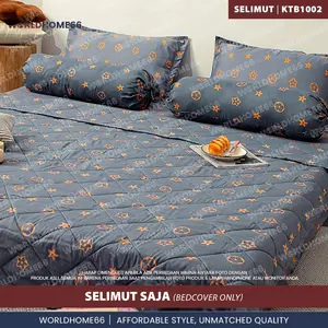 Worldhome Selimut Saja Bedcover Only Motif Estetik & Cantik Slimut Anak & Dewasa Bed Cover Modern