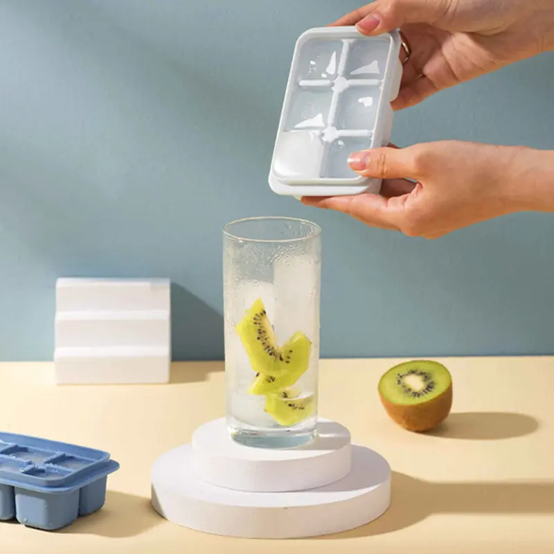 Cetakan Es Batu 6 kotak Cetakan Es   Plastik Silicone Cetakan Jelly Multifungsi 1pcs Kitchenware 7