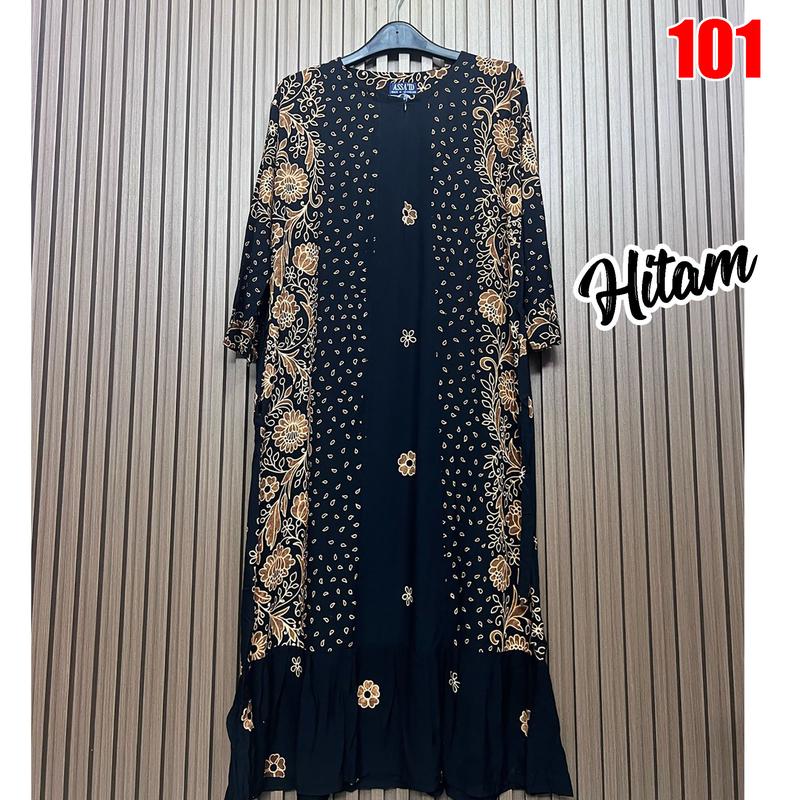 Daster Batik model gamis, midi, lengan pendek 3