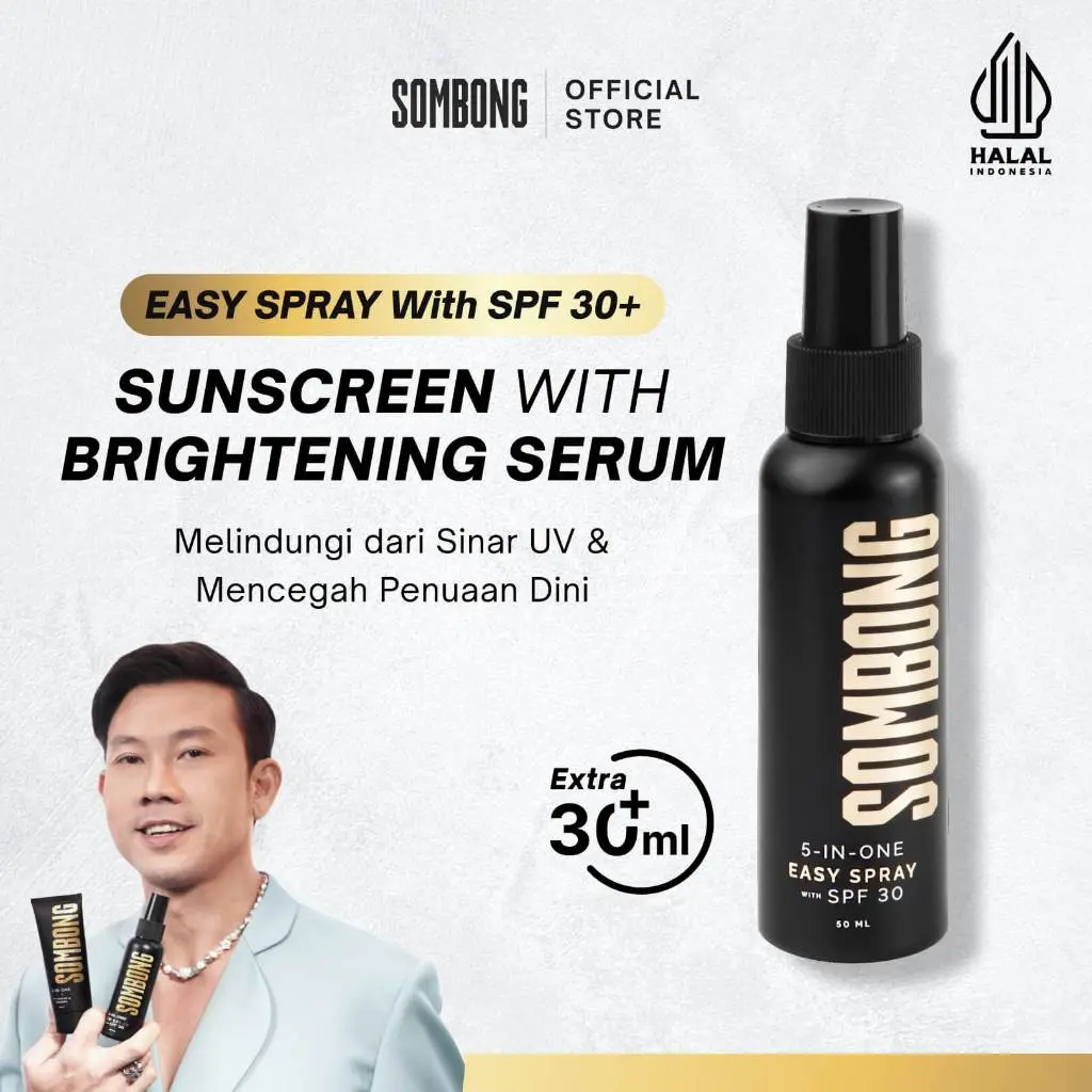 SOMBONG 5-in-1 Easy Spray with SPF 30 Sunscreen Skincare Mist Pria