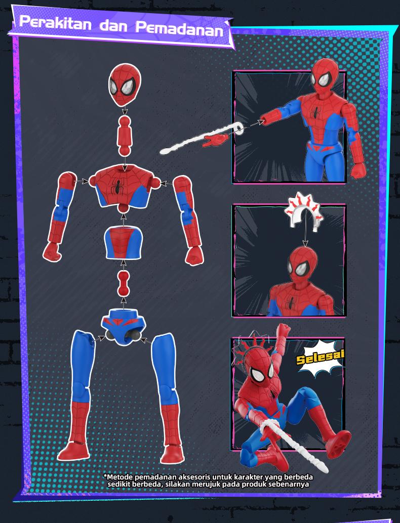 [HOT!]BLOKEES Marvel Spider-Man Galaxy Version 05 blind box Venom Spider-Man Secret 1/36  Spiderman blindbox GV05