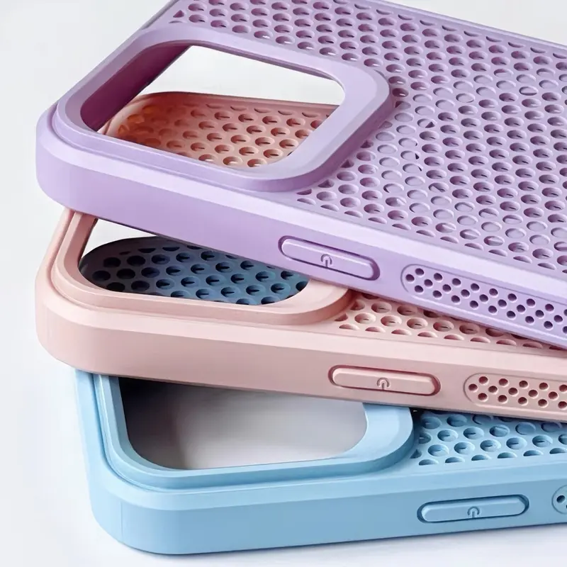 Premium Anti Heat Magsafe Case iPhone 11 12 13 14 15 pro max 14 15 plus Pendingin Mesh silikon Casing iPhone 15 14 13 12 11 pro max 14 15 plus Shockproof 4