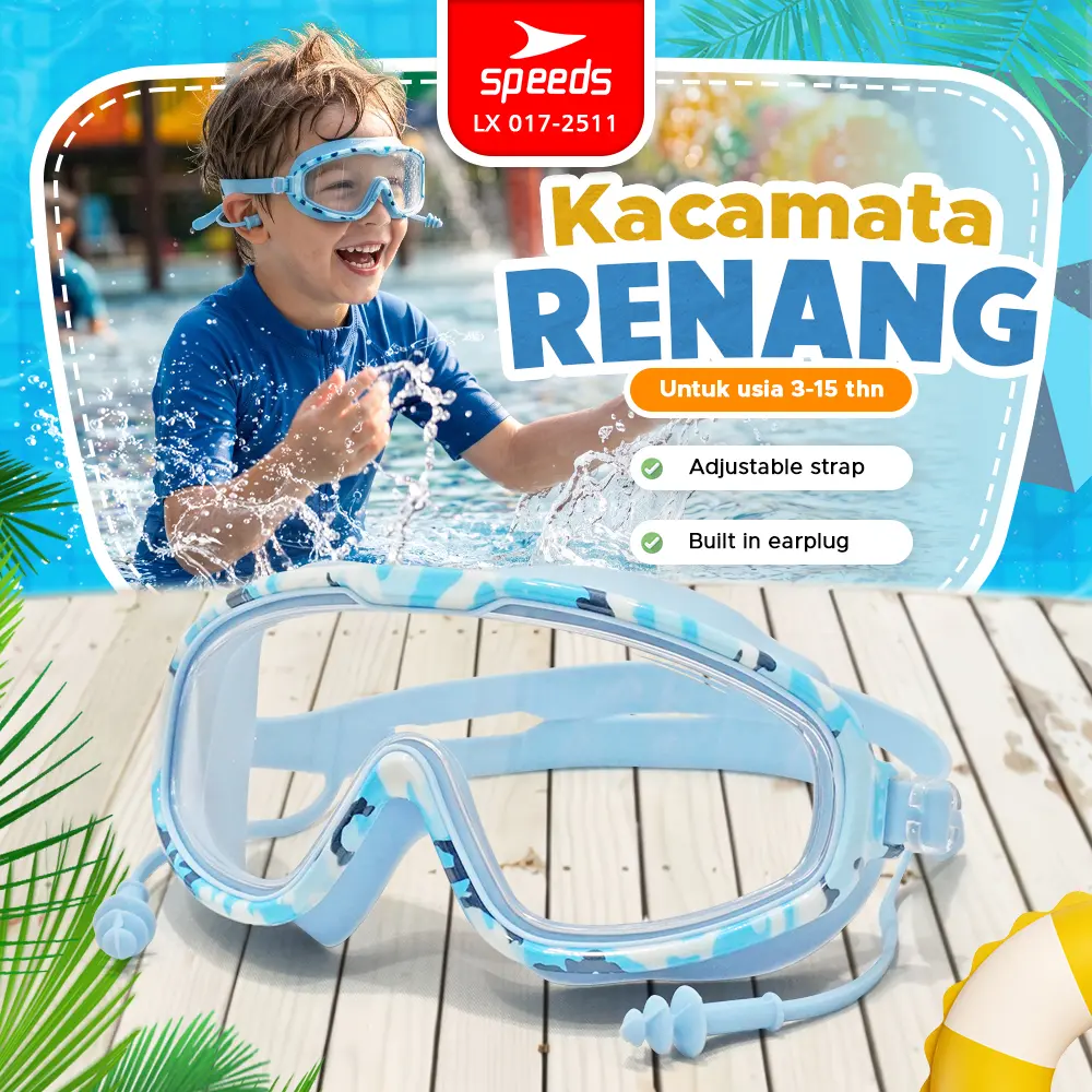 SPEEDS Swimming Glasses Dewasa Anti Embun Comfort Fit 017-2511