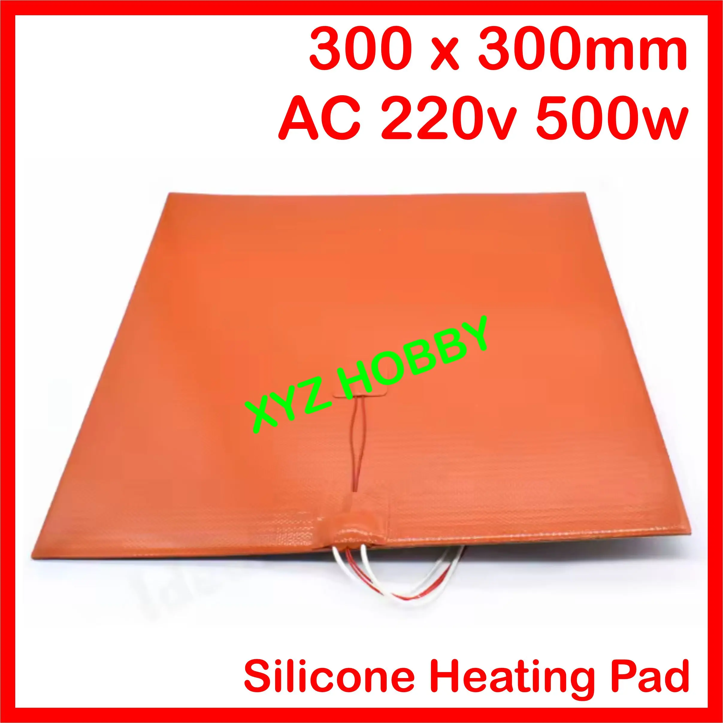 Silicone Heating Pad 300 mm  AC 220v 500w 300mm 300x300mm 3D Printer Silicon Heatbed Hotbed Hot Bed Heated Bed Heater Rubber Heat Mat