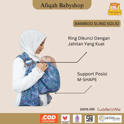 bamboo sling cuddleme / ringsling / gendongan bayi samping 6