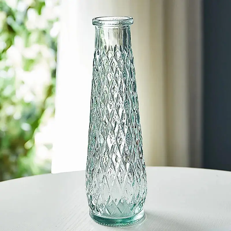 Fyanyy Vas Bunga Botol Kaca Estetik Multifungsi Crystal Flower Vase Fn 22 Transparent