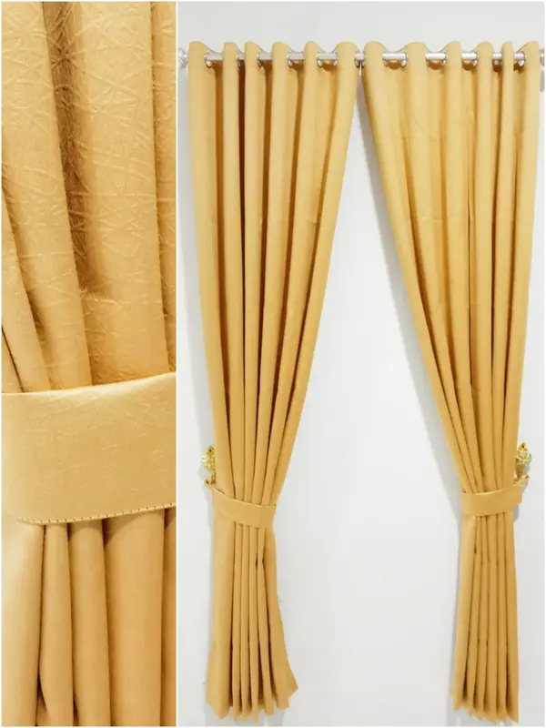 Gorden Hordeng Blackout Polos Emboss minimalis mewah Curtain jendela warna pink 6