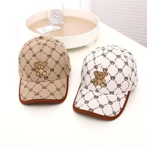 Topi bayi laki laki perempuan karakter full sablon dan Bordir Bear 0-3 Tahun