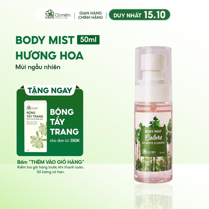[Mùi Ngẫu Nhiên] Body Mist Xịt Thơm Toàn Thân Quần Áo Nam Nữ Hương Nước Hoa Ngọt Ngào Thanh Mát Dịu Nhẹ Cỏ Mềm 50ml Women Cosmetic