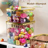 Gambar YESALL Kotak Penyimpanan Tekan Otomatis - Kotak Meja Transparan Estetik Tutup Tekan Rak Organizer Kosmetik / Alat Tulis / Aksesoris - Amber Emas Normal dari YESALL_NEW Kota Administrasi Jakarta Barat 3 Tokopedia