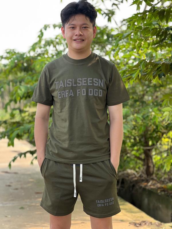 Bộ quần áo thể thao nam cộc tay E.S.SEN vải cotton co giãn 4 chiều thoáng mát thấm hút tốt hot 2025_B4