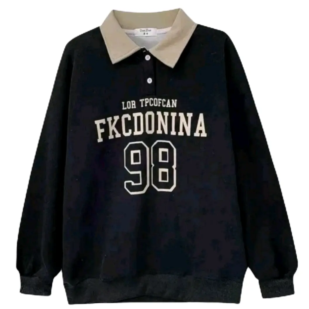 SWEATER PRIA HALFZIP FCKDONINA 98 OVERSIZE Fleece Crewneck Hoodie Sweatshirt