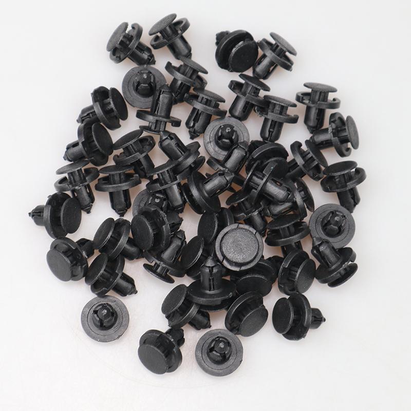 Product Introduction of 10/20/50pcs 8mm Diameter 8mm Black Plastic Auto Fasteners Rivets Clips Vehicle Car Bumper Door Panel Fender Liner Clips Retainer 28