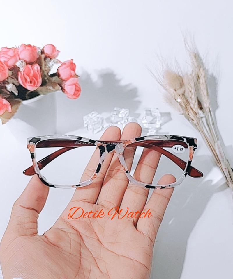 Product Introduction of Kacamata Baca Kacamata Plus Frame Kotak Leopard Putih ZZ455D-T Lensa Free Box dan Kain Lap 5