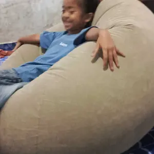 [Garansi purna jual] Bean Bag Dewasa Single Sofa Minimalis 108cm*108cm*65cm Coklat/Biru Sofa tiup Portabel Tahan Air Pompa gratis Tahan Lama Siap Kirim Furniture Desain Elegan Dewasa Bentuk Bulat