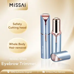 Missai XM06 Alat Cukur Bulu Wanita Epilator Lipstick Pencukur Cukuran Shaver Alis Bulu Halus Elektrik Mini Portable Desain Lady