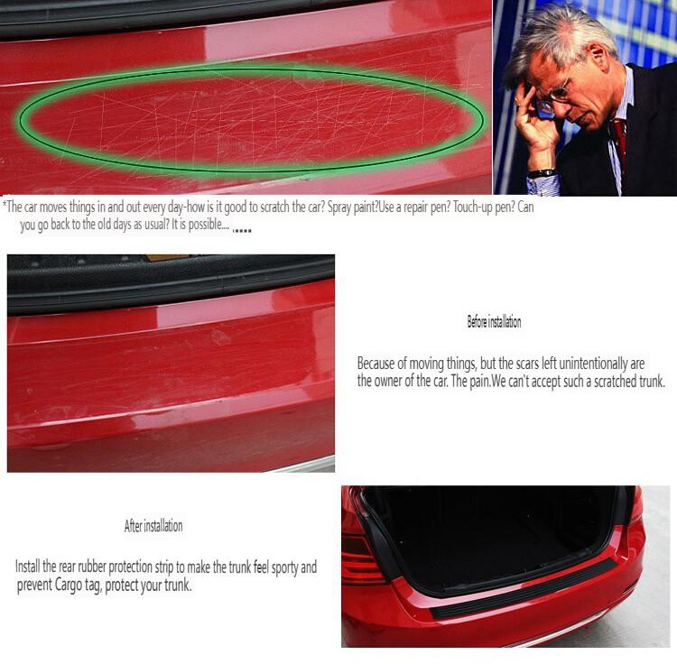 Product Introduction of Rear Bumper Protector Guard Universal Black Rubber Trim Cover Protection Strip Scratch-Resistant Exterior Car Accessories 8