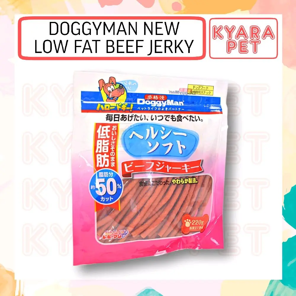 DOGGYMAN SNACK NEW LOW FAT JERKY MINI JERKY BEEF CHICKEN 220GR GH PET