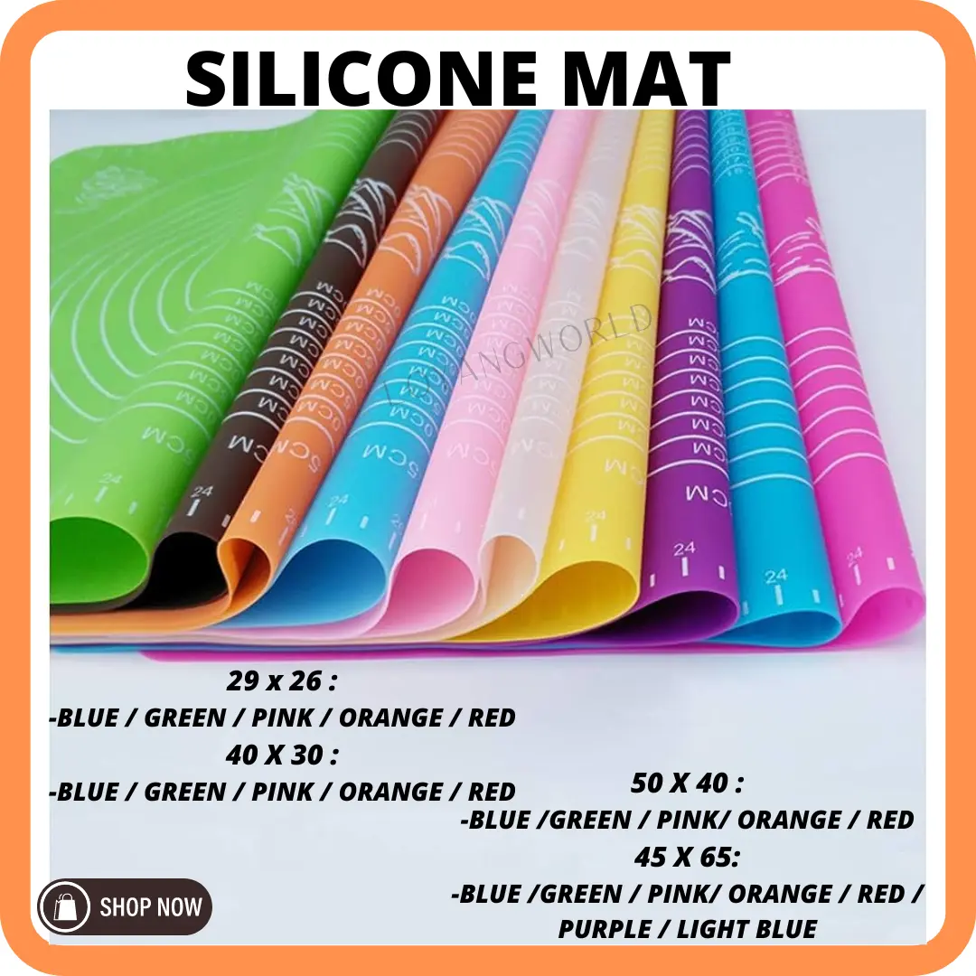 Silicone Baking Mat Reusable Non-Stick Pad Sheet Baking Pastry tools Rolling Dough Mat Ready Stock