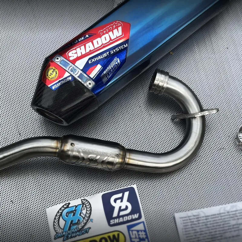 Knalpot CRF150 KLX150 WR155 type POSEIDON BLUE Shadow Exhaust System 3