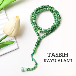 Green Blessing tasbih Manik-manik Doa Hijau 99 Ukuran 8mm untuk Kegunaan Doa Sehari-hari Alat Doa Praktis dan Efektif tasbih