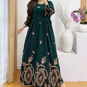 Gamis Azarbaijan Dress Wanita Rayon Daster Busui Lengan Balon Panjang Tebal Adem Nyaman