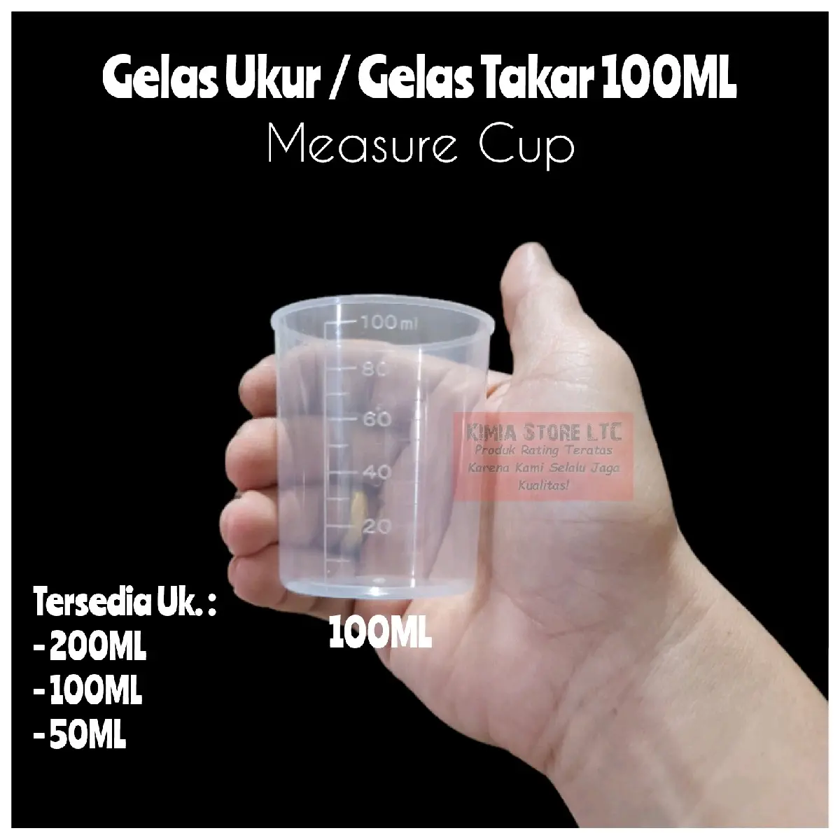 GELAS UKUR 100ML ( POLOS ) / GELAS TAKAR 100ML ( POLOS ) / MEASURING CUP - Kitchenware