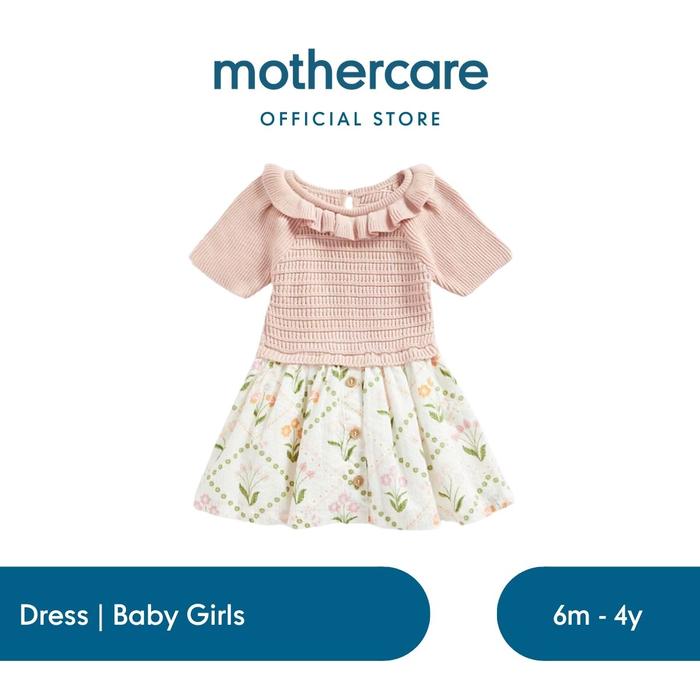 Gambar Mothercare Pink and Print Twofer Dress - Dress Bayi Perempuan (Krem) - 2-3 Years dari Mothercare Indonesia Kota Administrasi Jakarta Selatan Tokopedia