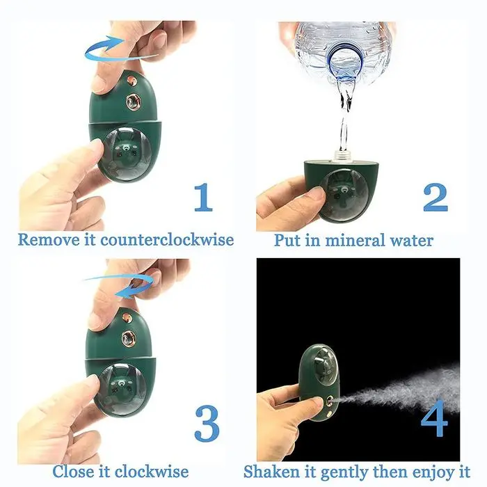 Pelembab Wajah Mini Nano F Steamer Cold Spray Mist Sprayer 35ML