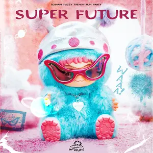 [Folago] WAKUKU Fuzzy Trendy Fun Party Series Plush Blind Box Keychain Bag Charm Boneka Gantungan Kunci