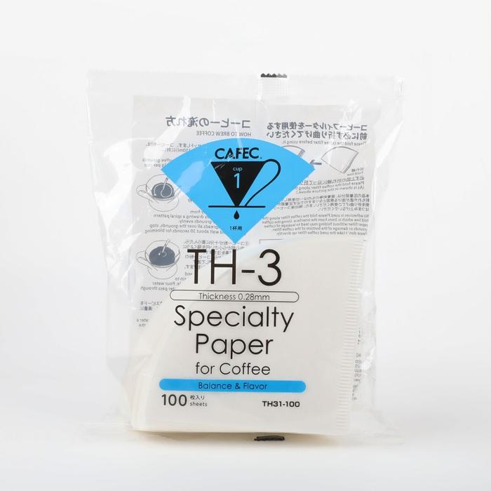 Gambar CAFEC Coffee Filter TH31-100 V60-01 Thin 0,28 mm for Balance & Flavor specialty paper for competition made in Japan dari Maharaja Coffee Kota Administrasi Jakarta Pusat Tokopedia