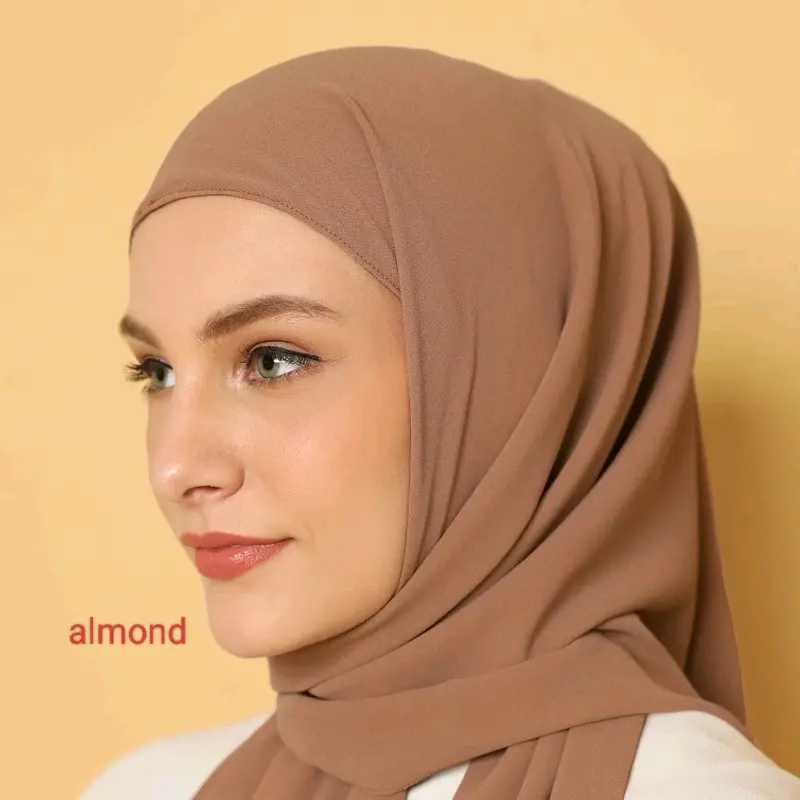Kerudung Segitiga Instan Inner 2 Layer 120x120 Ceruty Babydoll ByGaffiDhay - Nyaman, Pashmina, Jilbab, Variasi 3
