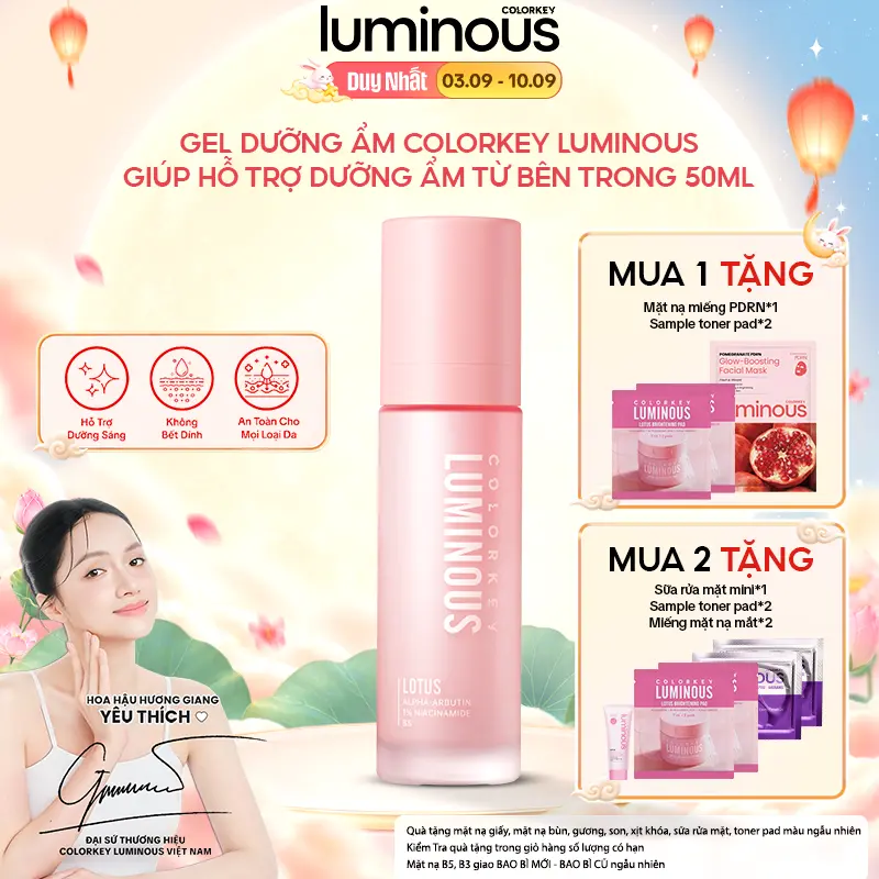Gel Dưỡng Ẩm Colorkrkey Luminous Giúp Hỗ Trợ Dưỡng Ẩm Từ Bên Trong 50ml