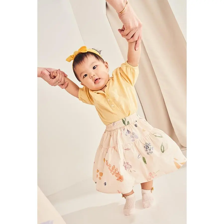 THECLOSETLOVER KIDS' ISABELLE SKIRT IN PINK PRINT