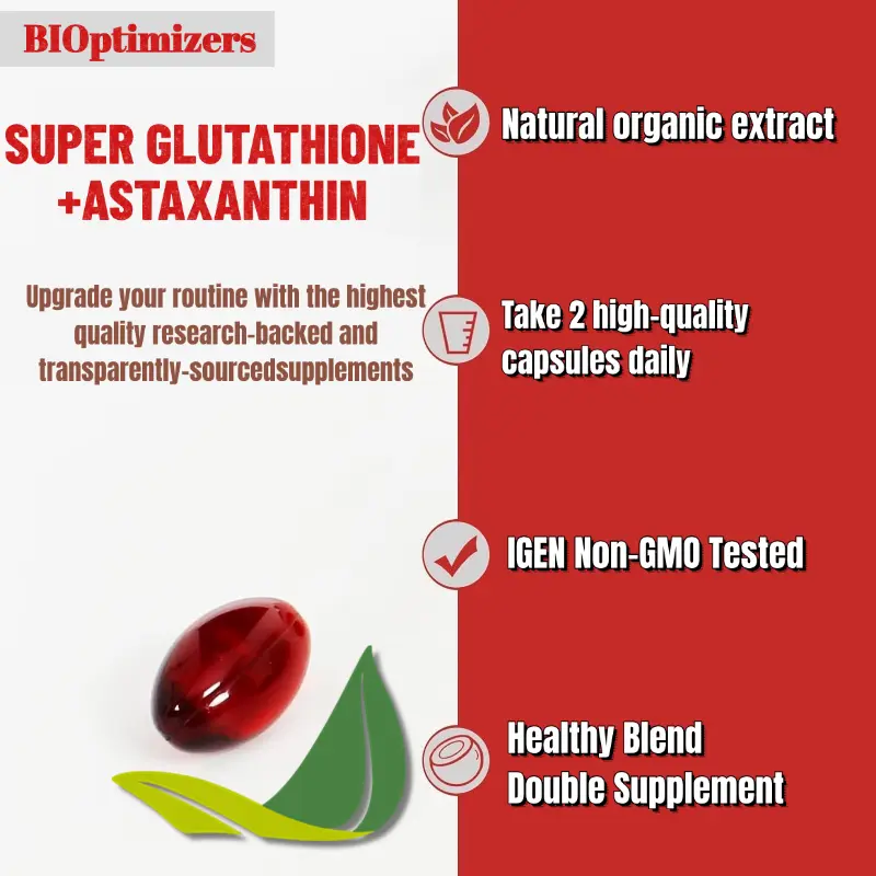 BIOptimizers SUPER GLUTATHIONE+ASTAXANTHIN KAPSUL, Antioksidan super kuat  dan Anti-penuaan - Shop | Tokopedia