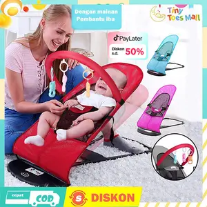 [COD]Bouncer Bayi /Kursi Ayunan Bayi Lipat/ Tempat Tidur Bayi Goyang Hitam merah mainan ayunanbayi
