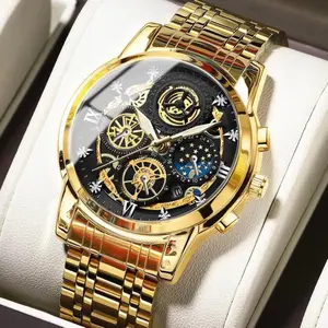 [ Komen “ MAU “ 5 Kali ] Jam Tangan Pria LUXURY17 Mewah Terbaru Tahan Air Men Watch Kalender Aktif Bisa CoD