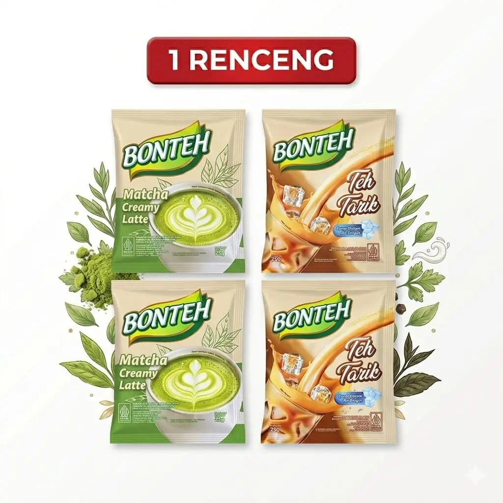 BONTEH Matcha & Tarik 1 Renceng / Matcha isi 10Pcs / Bonteh Tarik Isi 10Pcs