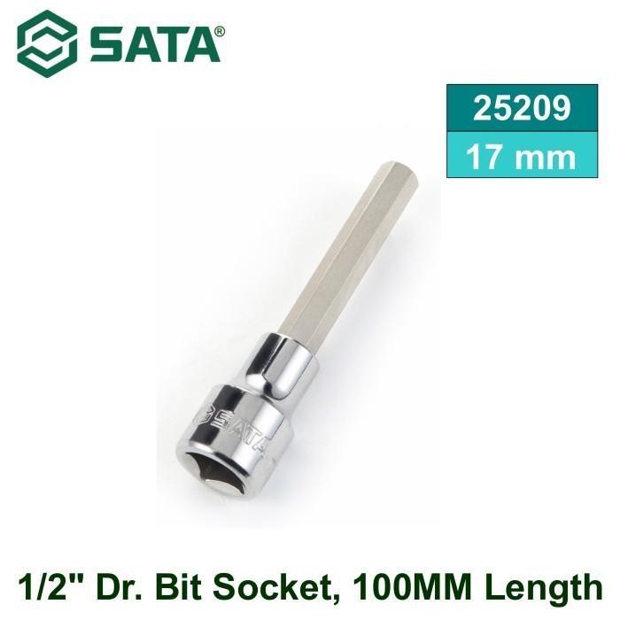 Gambar Mata Sok Bit Hex 1/2" Dr. 17 mm Panjang 100 mm 25209 Bit Socket Sata dari SATA OS Kota Administrasi Jakarta Utara Tokopedia
