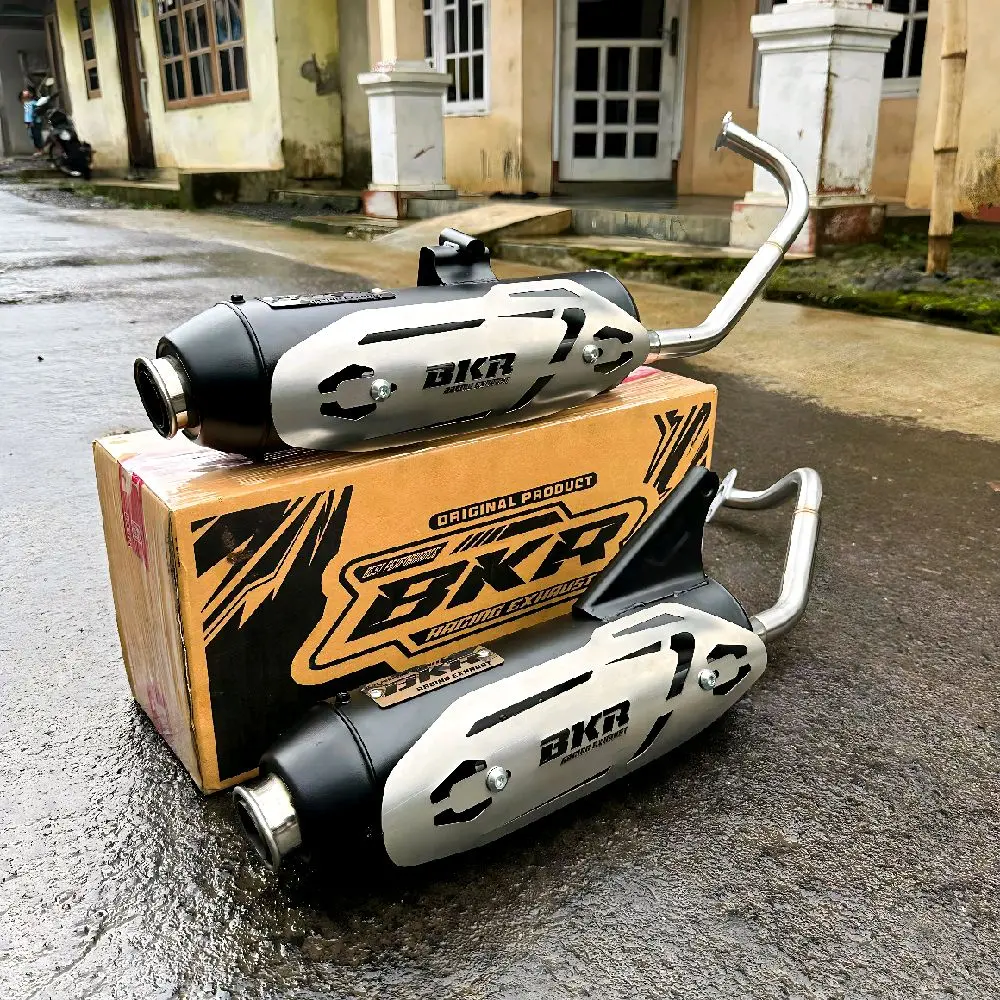 Knalpot Moncong Linting Tameng Stainles Model Kenochi Original BKR Exhaust Full System Beat Vario Scoopy Mio Nmax Aerox Pcx Karbu Motorcycle Silincer Motor