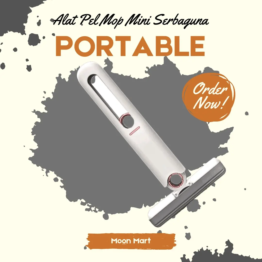 MoonMart - Alat Pel Mop Mini Portable / Alat Pel Lipat Serbaguna / Alat Pel Spons Mini Viral Kain
