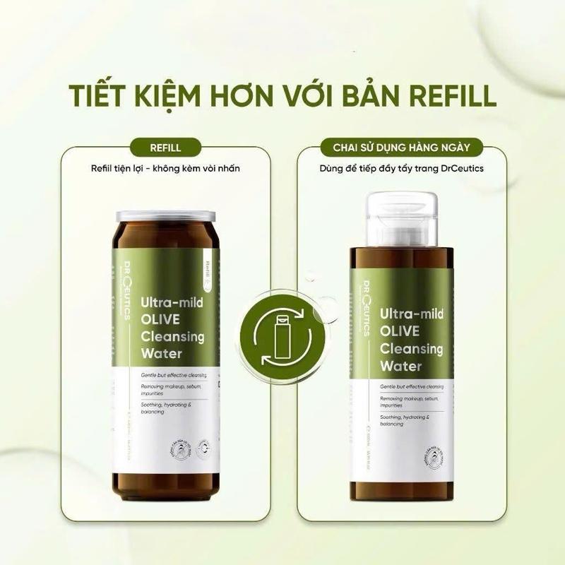 DRCEUTICS Nước Tẩy Trang Ultra-mild OLIVE Cleansing Water Cho Mọi Loại Da, Da Nhạy Cảm 500ml