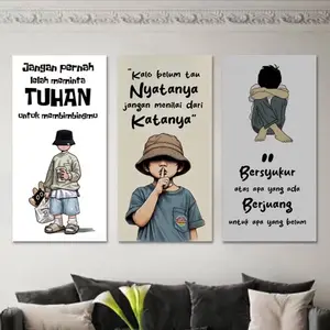 ￼Hiasan Dinding Kamar Kata Kata Motivasi Poster Kayu MDF Walldecor 10X20 Pajangan Kamar Aesthetic